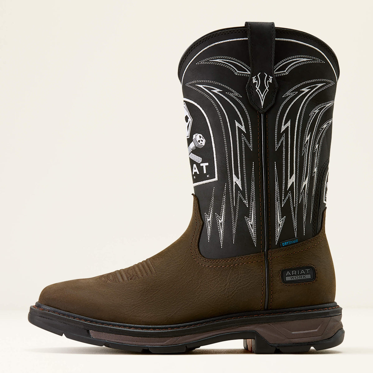 WorkHog XT Bolt Skull Waterproof Wide Square Toe Work Boot - US 1636