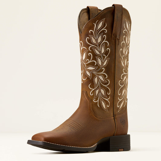Round Up Holly Wide Square Toe Western Boot - US 8282