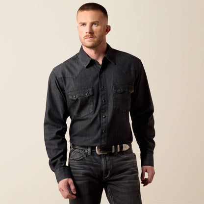 Classic Fit Sawtooth Denim Shirt - US 7985