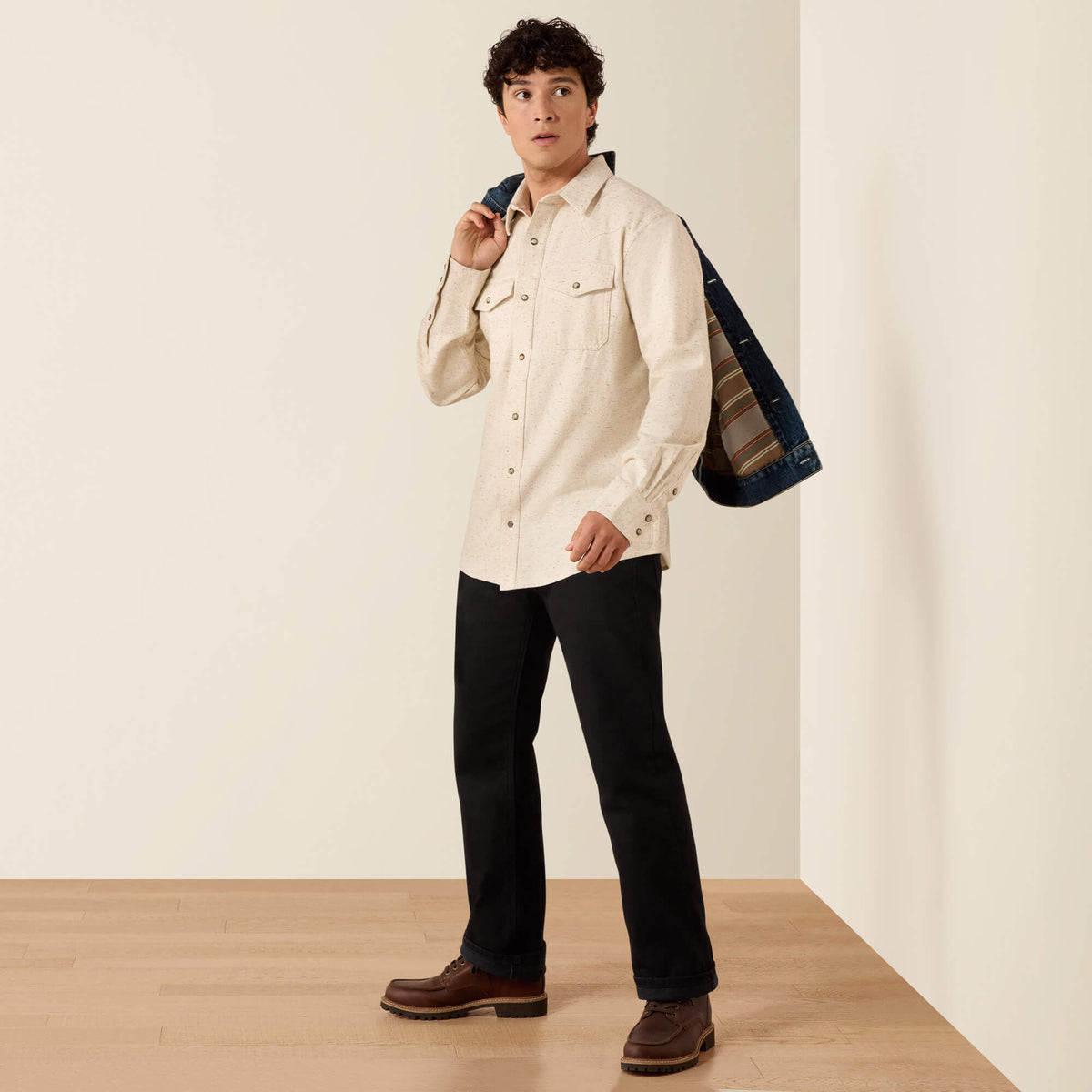 Retro Hercules Fitted Snap Shirt - US 7486