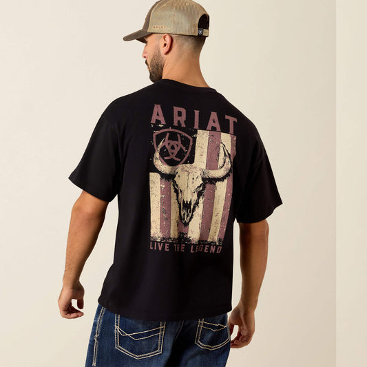 Ariat Bison Legend Flag ToughStock Boxy T-Shirt - US 2986