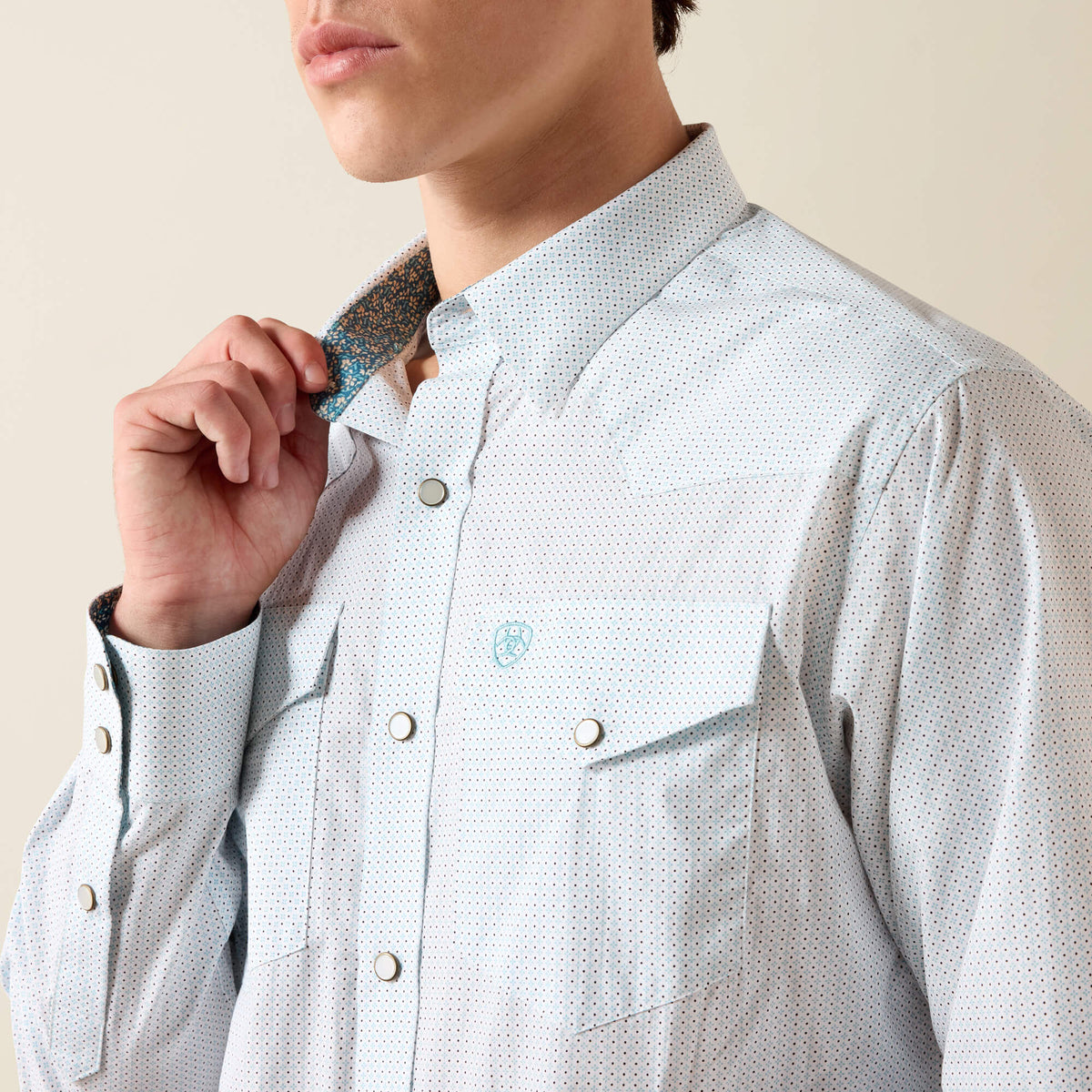 Wrinkle Free Brennon Fitted Snap Shirt - US 0711