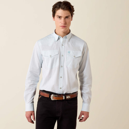 Wrinkle Free Brennon Fitted Snap Shirt - US 0711