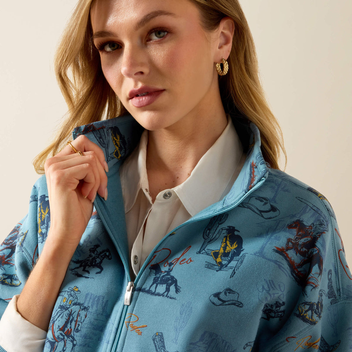 Painted 1/2 Zip Sweatshirt - US 6299