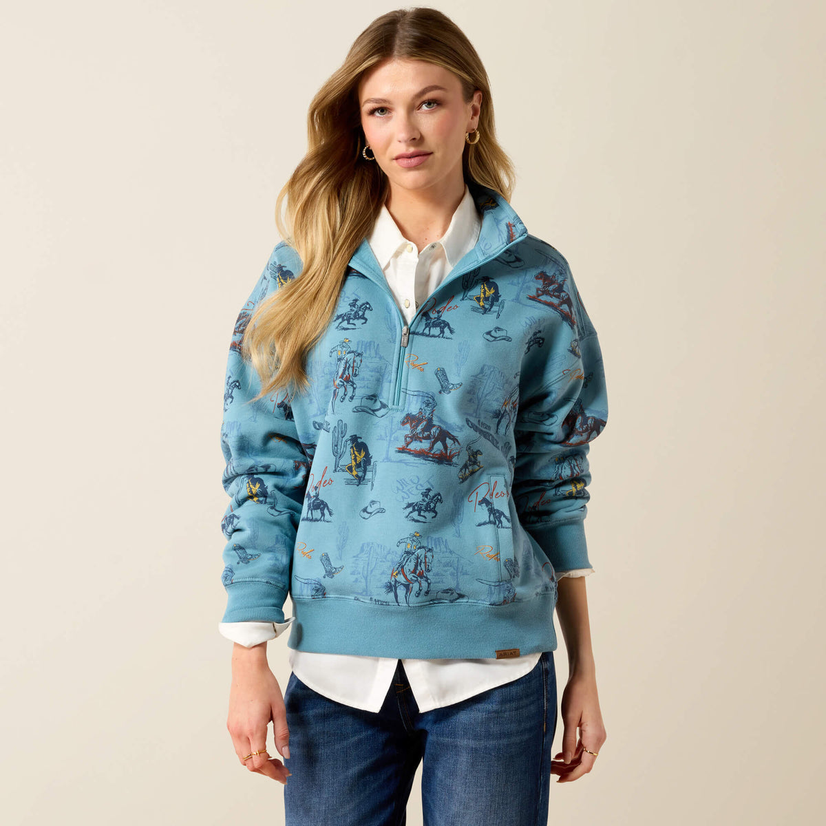 Painted 1/2 Zip Sweatshirt - US 6299