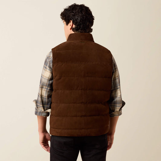 Bench Made Goat Suede Puffer Vest - US 4533
