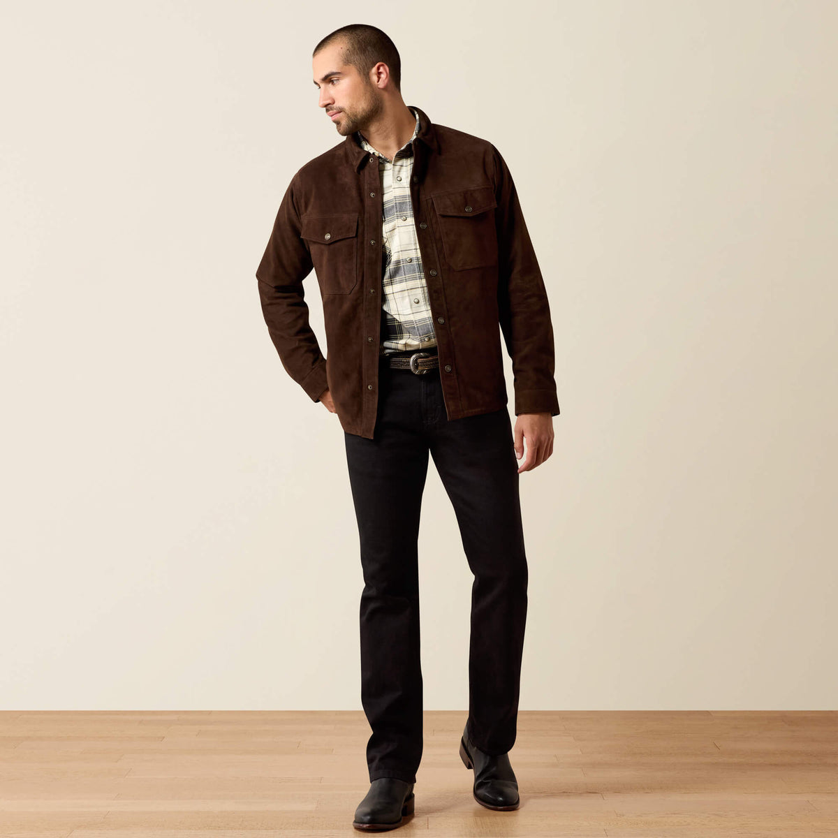 Bench Made Goat Suede Shirt Jacket - US 4889