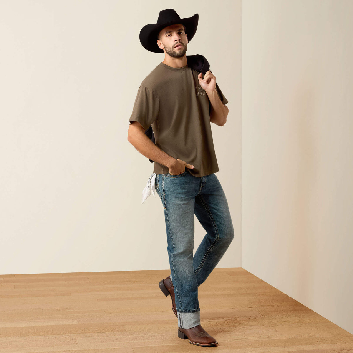 Ariat Buffalo Bandana ToughStock Boxy T-Shirt - US 7436