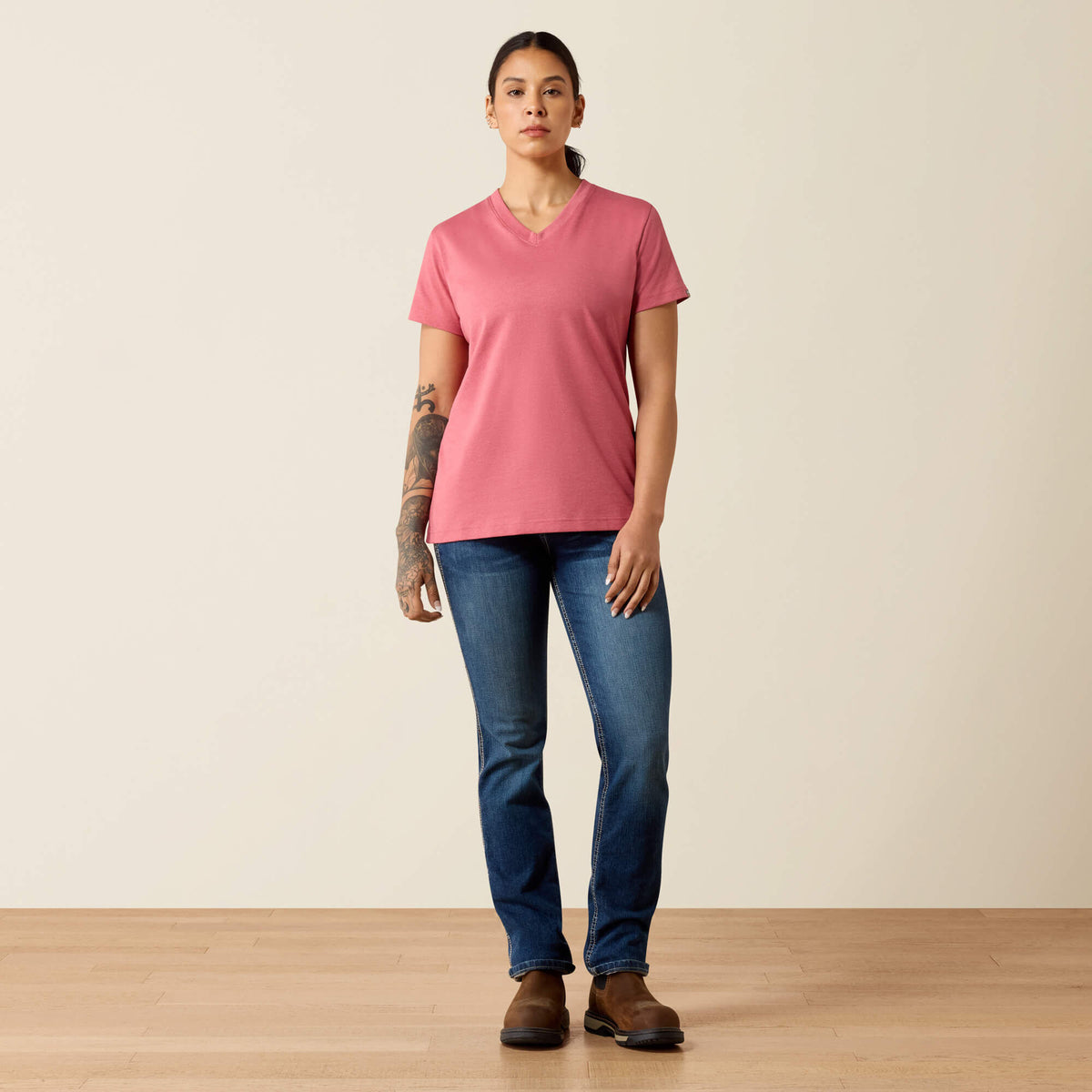 Rebar Cotton Strong Standard V-Neck T-Shirt - US 7575