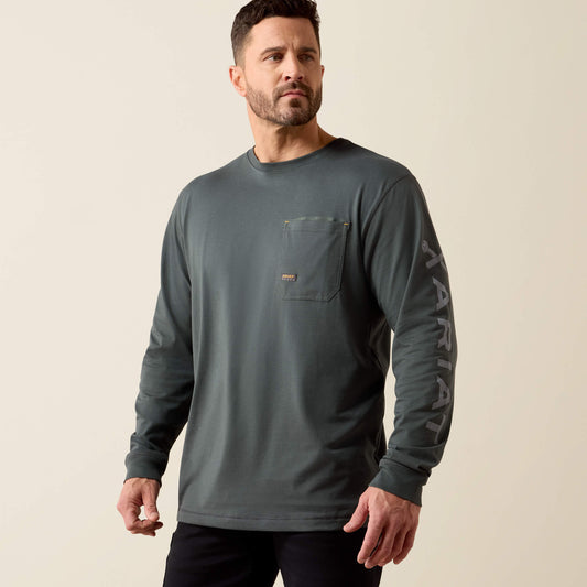 Rebar Workman Bolt Skull T-Shirt - US 4179