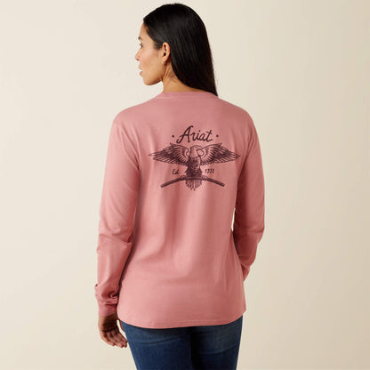 Rebar Cotton Strong Flying Eagle Long Sleeve T-Shirt - US 8863