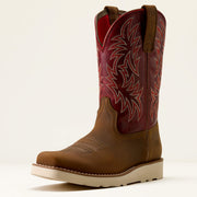 DISTRESSED BROWN|CHERRY RED