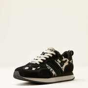 BLACK SUEDE|BLACK AND WHITE HAIR ON
