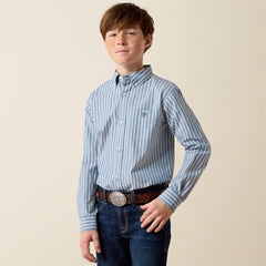 REAL TEAL BANKER STRIPE