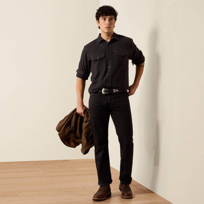 Retro Waffle Button Down Fitted Shirt - US 6411