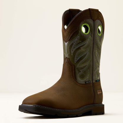 Groundwork Waterproof Wide Square Toe Steel Toe Work Boot - US 6595