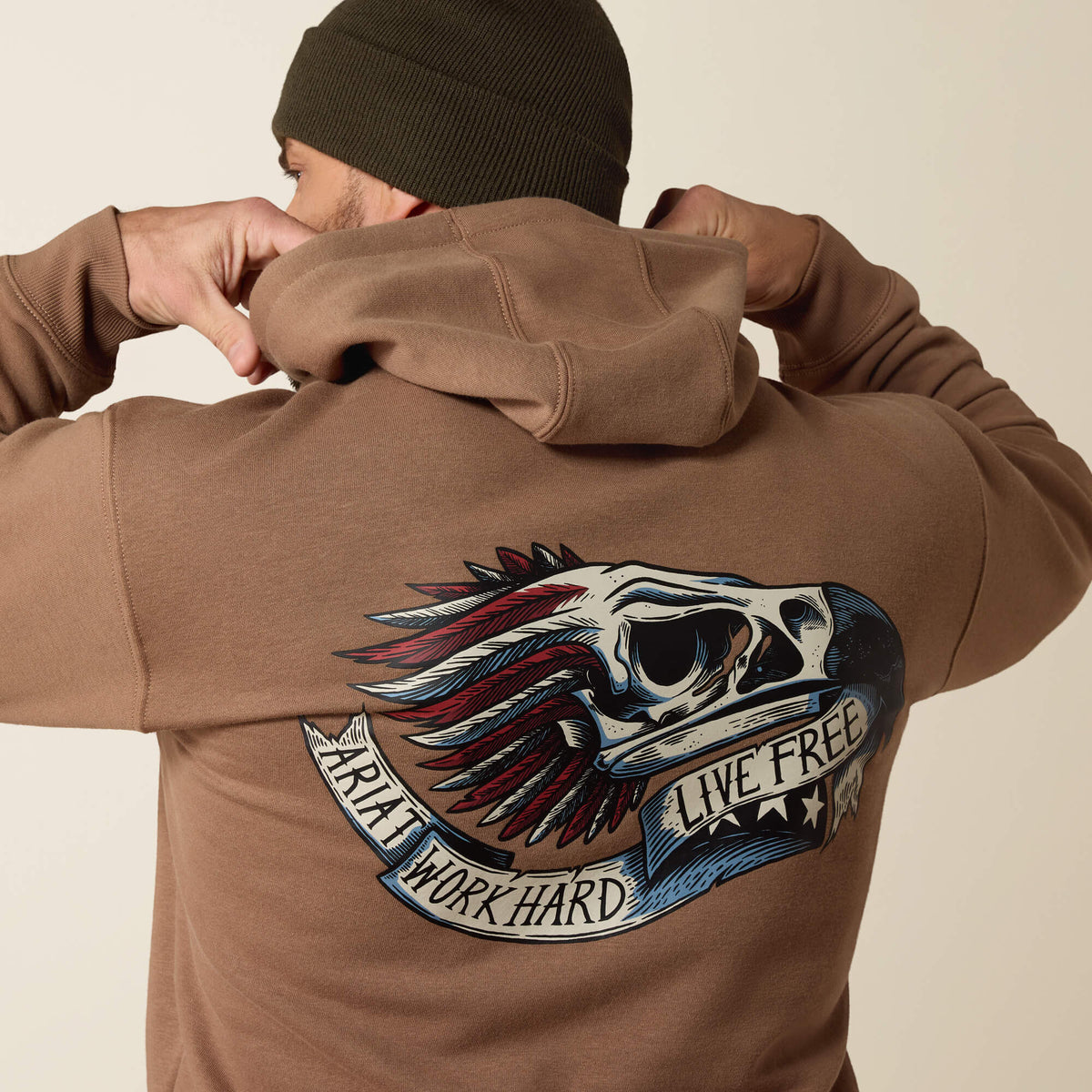 Rebar Workman Eagle Skull Hoodie - US 8405