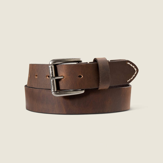 Leather Belt With Brass Buckle - US 2400
