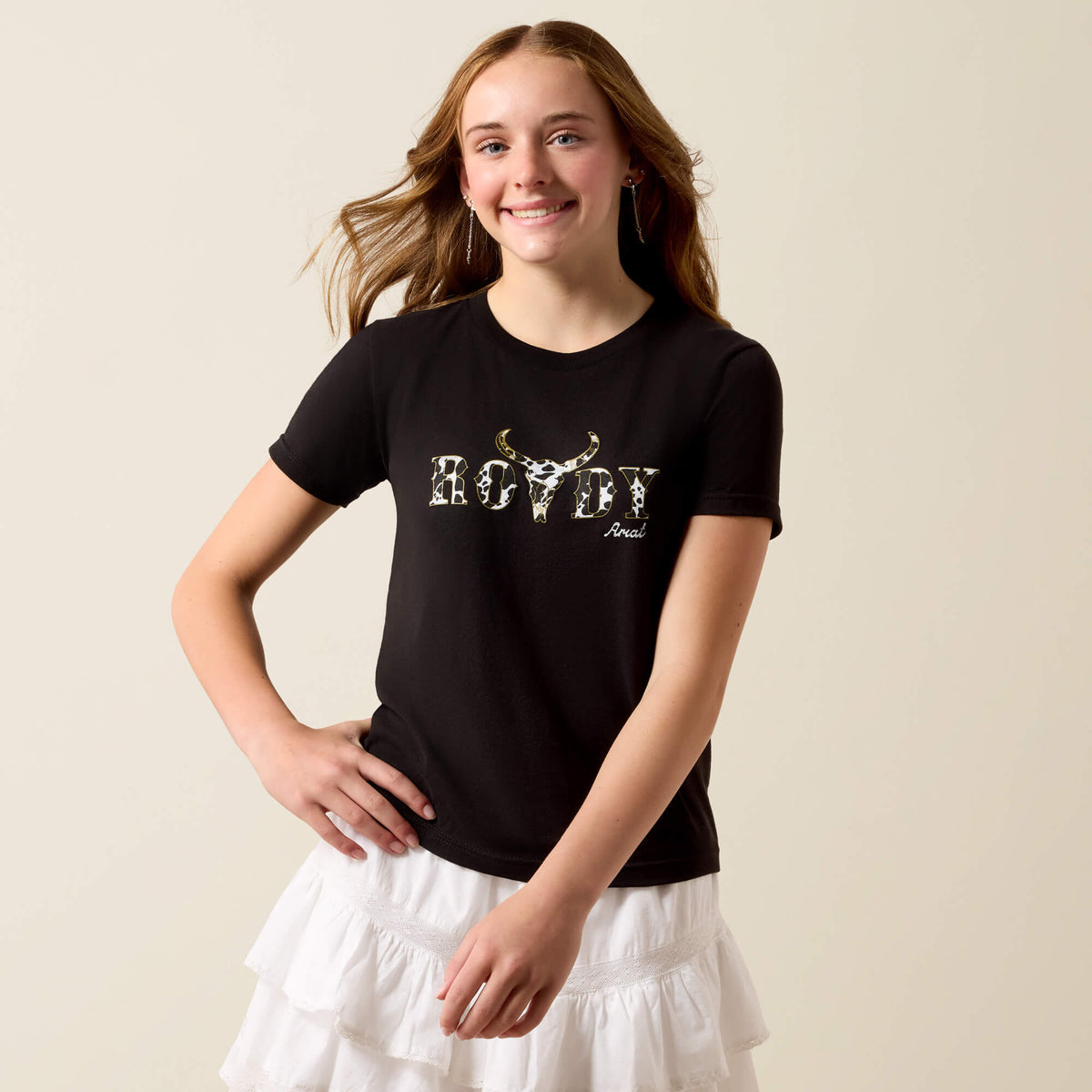 Ariat Rowdy Cow Skull T-Shirt - US 2440