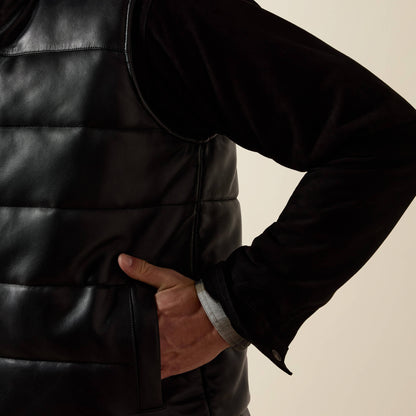 Bench Made Lamb Leather Puffer Vest - US 9641