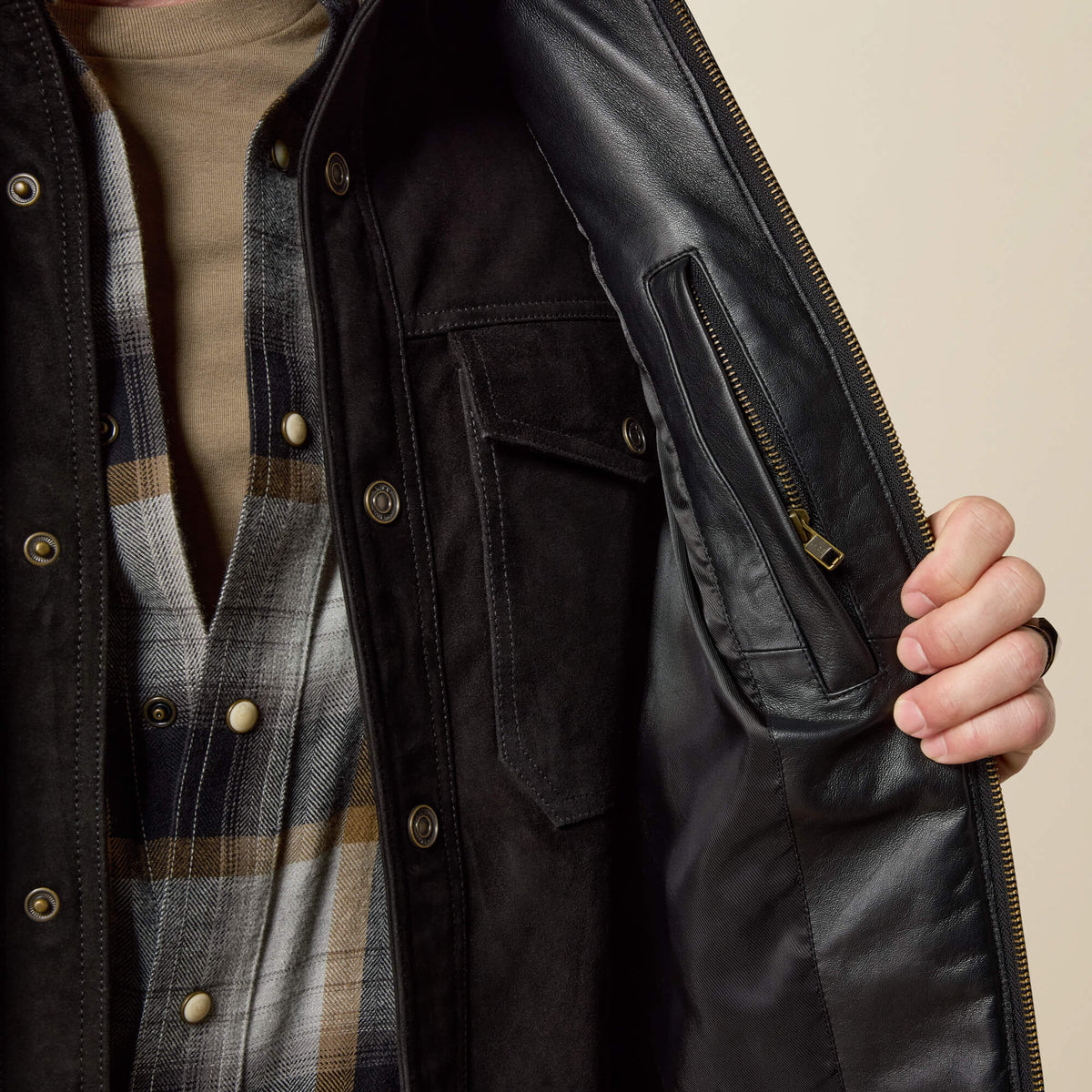 Bench Made Lamb Leather Puffer Vest - US 9641