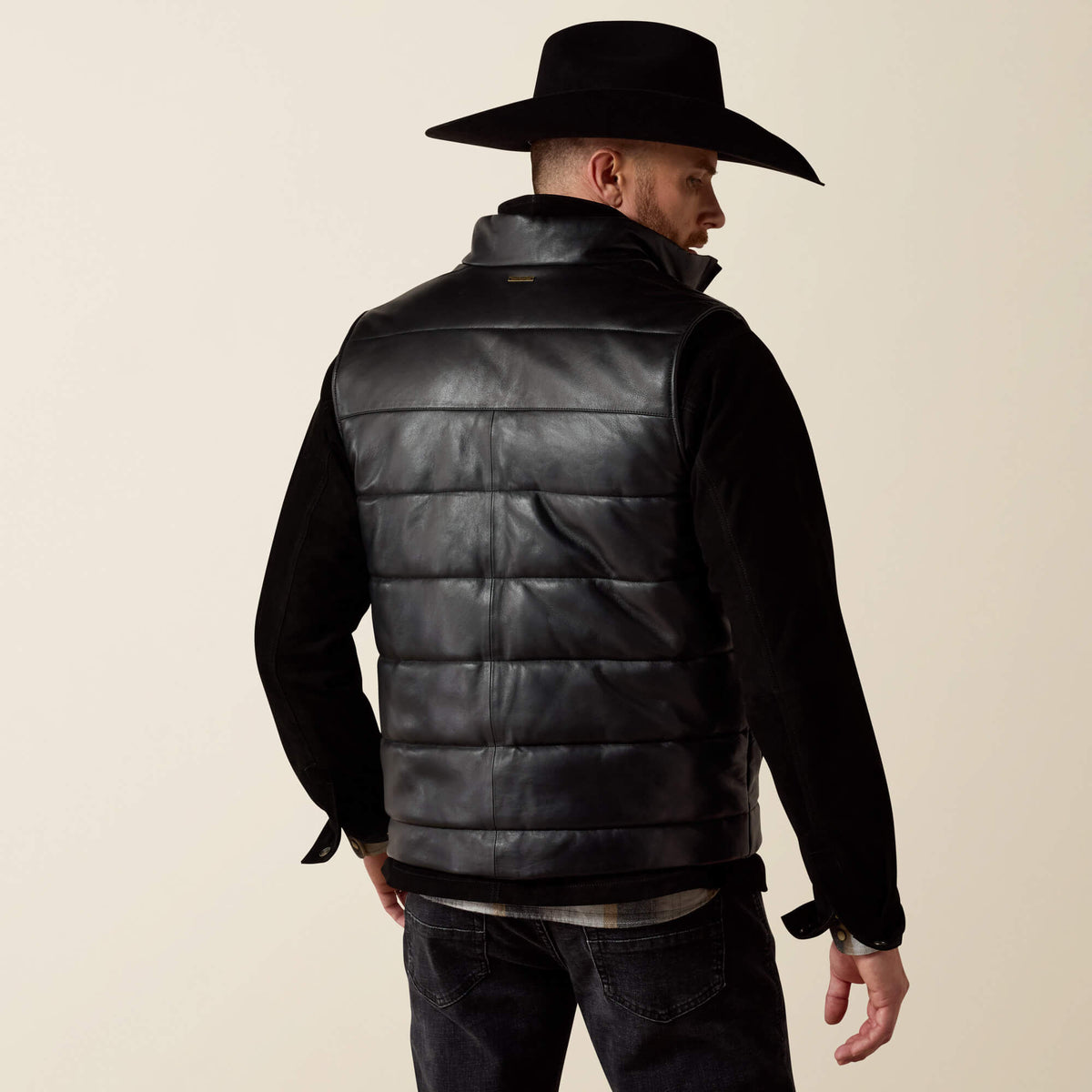 Bench Made Lamb Leather Puffer Vest - US 9641
