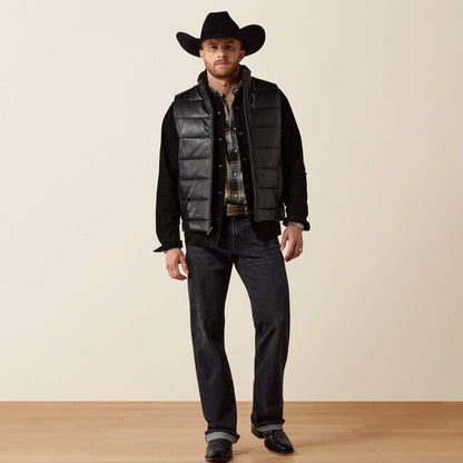 Bench Made Lamb Leather Puffer Vest - US 9641