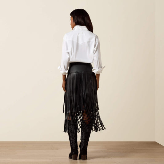 Raven Fringe Skirt - US 3306