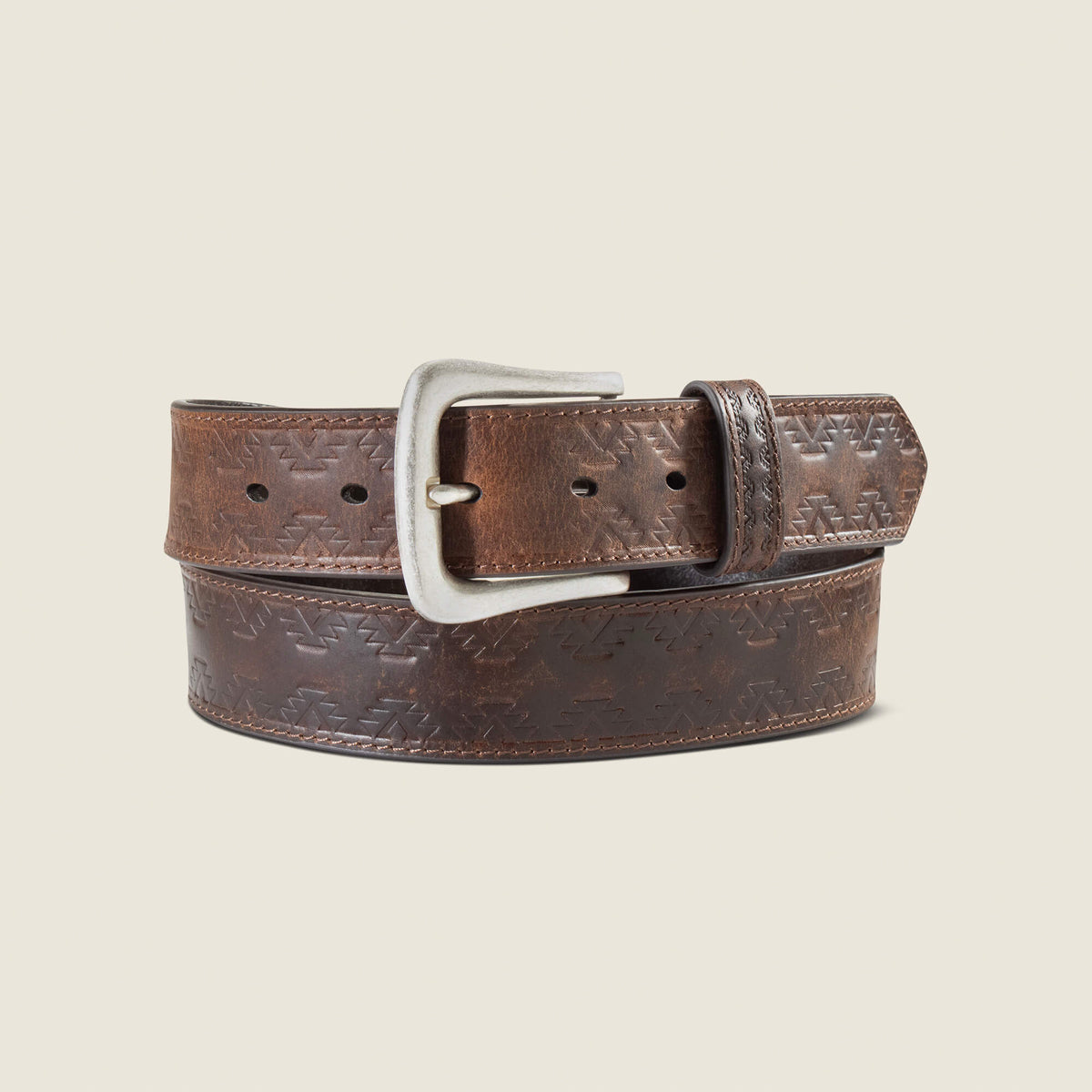 Southwest Emboss Leather Belt - US 6926